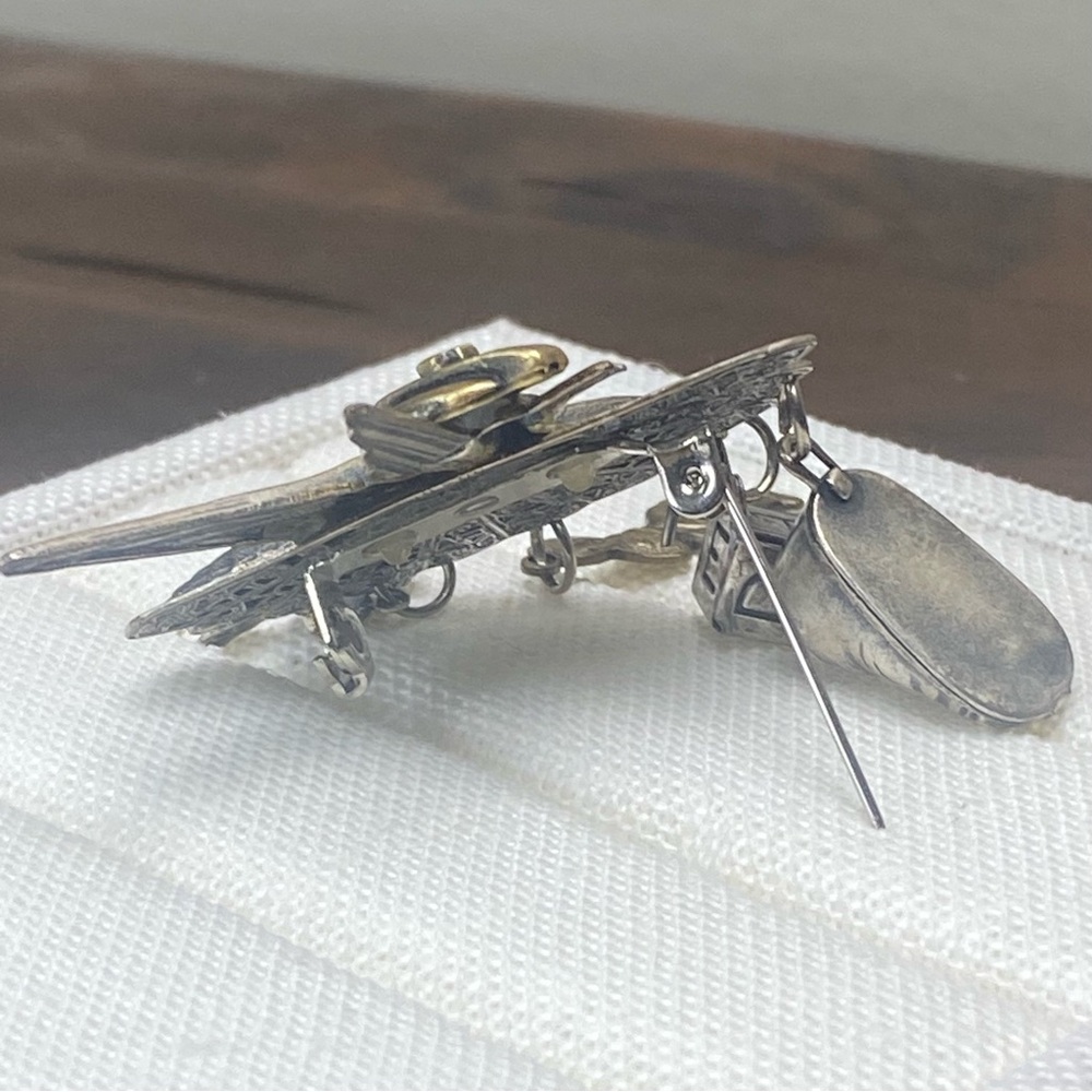 Vintage Nursing Maternity Stork Brooch Pin - Picture 10 of 11